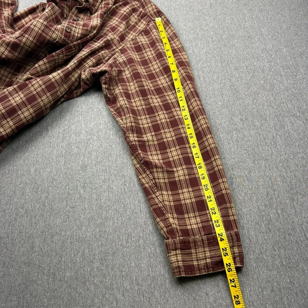 Duluth Trading Free Swingin Relaxed Fit‎ Flannel Shirt Mens 3XLT Long Sleeve Red